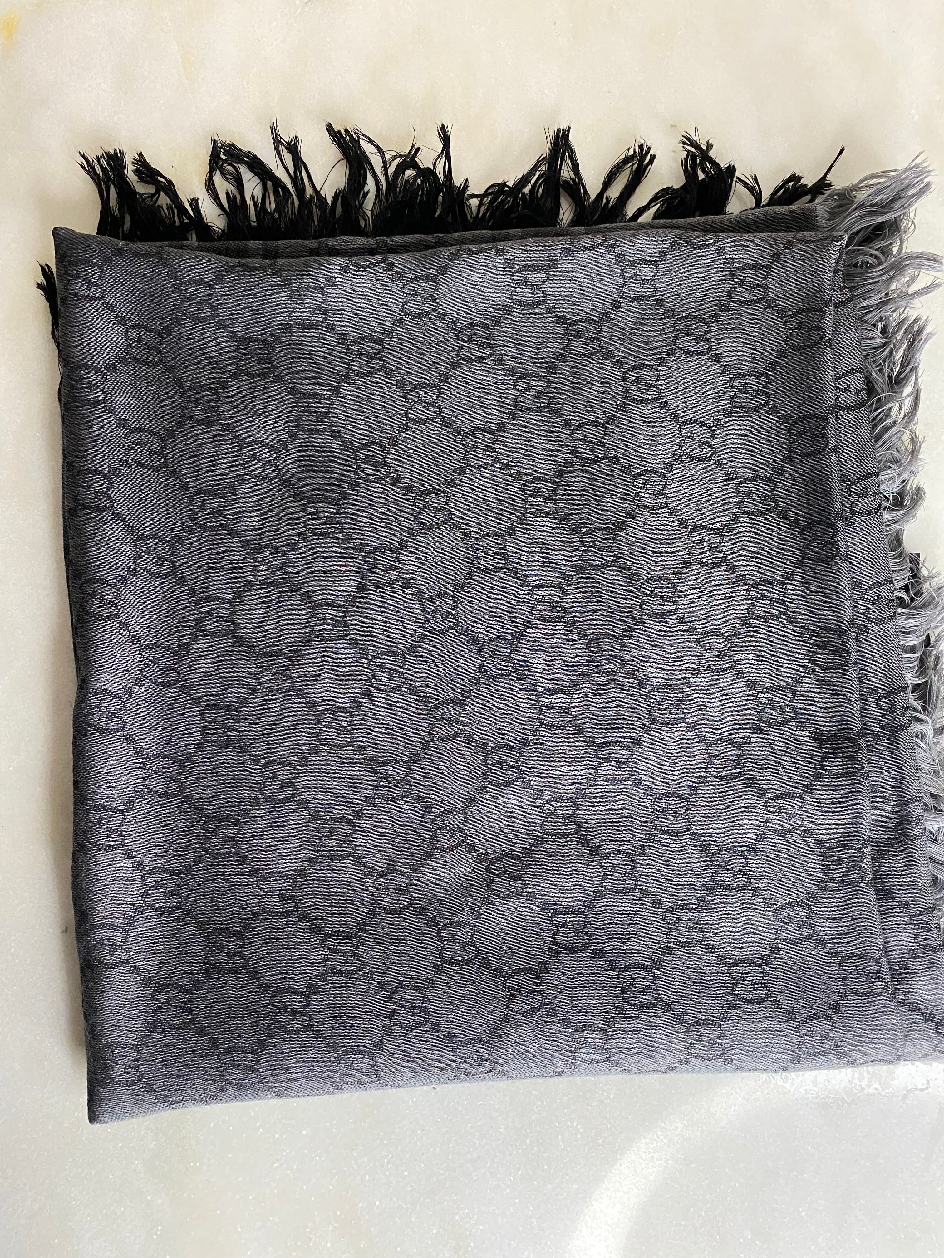 Gucci Greyish Scarf-Scarf-Gucci-The Closet Egypt