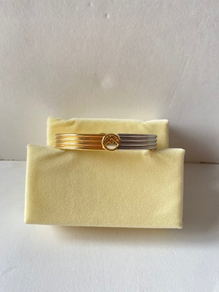 Fendi Bicolor F Bracelet-Bracelet-Fendi-The Closet Egypt