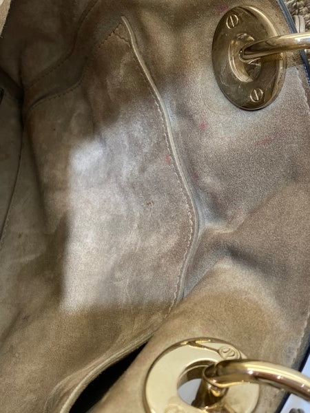 Christian Dior Metallic Gold Lady Dior Cannage Medium Bag-handbag-Christian Dior-The Closet Egypt