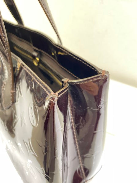 Louis Vuitton Burgundy Monogram Vernis Wilshire Tote Bag-handbag-Louis Vuitton-The Closet Egypt