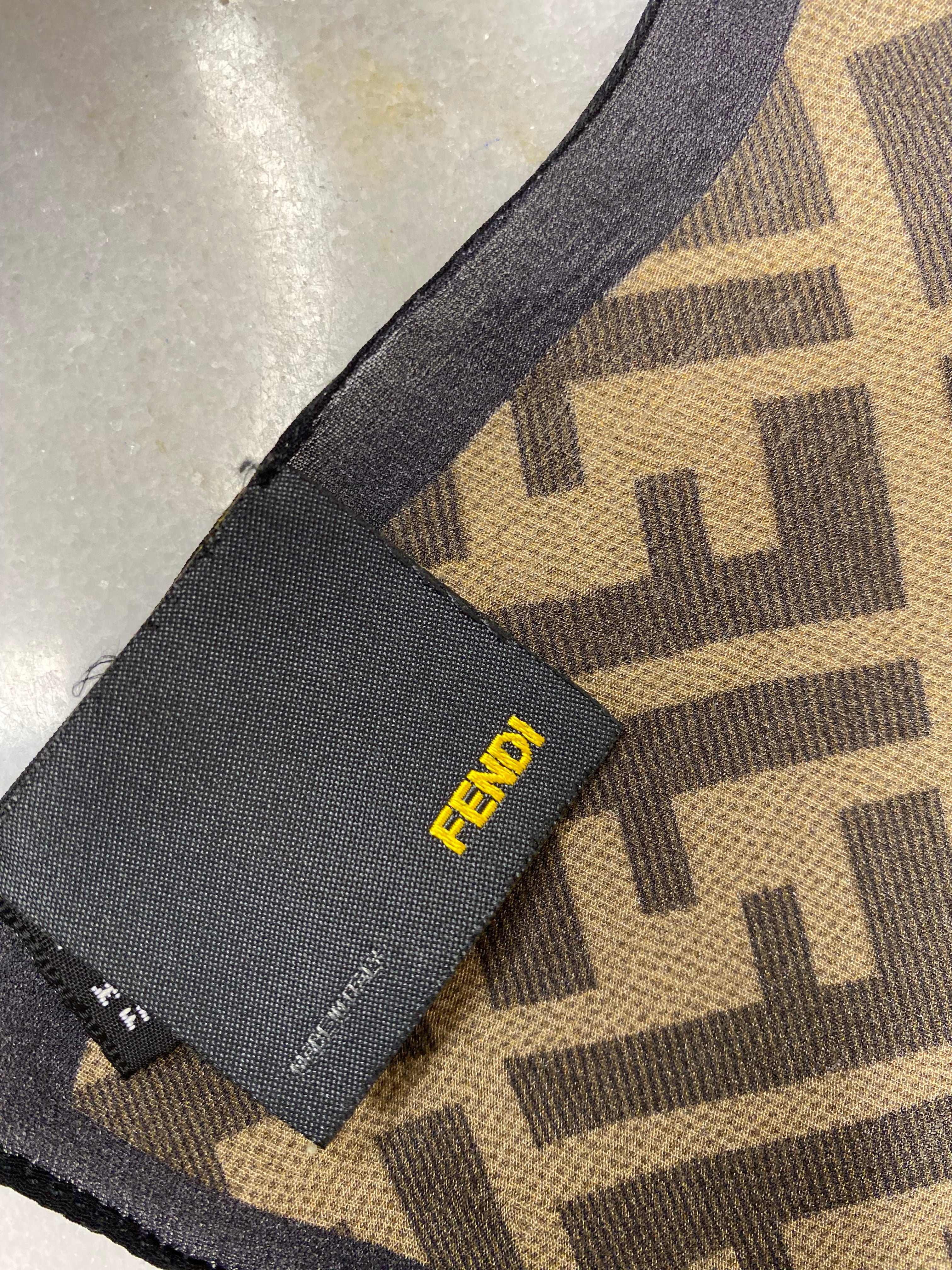 Fendi Multicolor FF Long Silk Scarf-Scarf-Fendi-The Closet Egypt