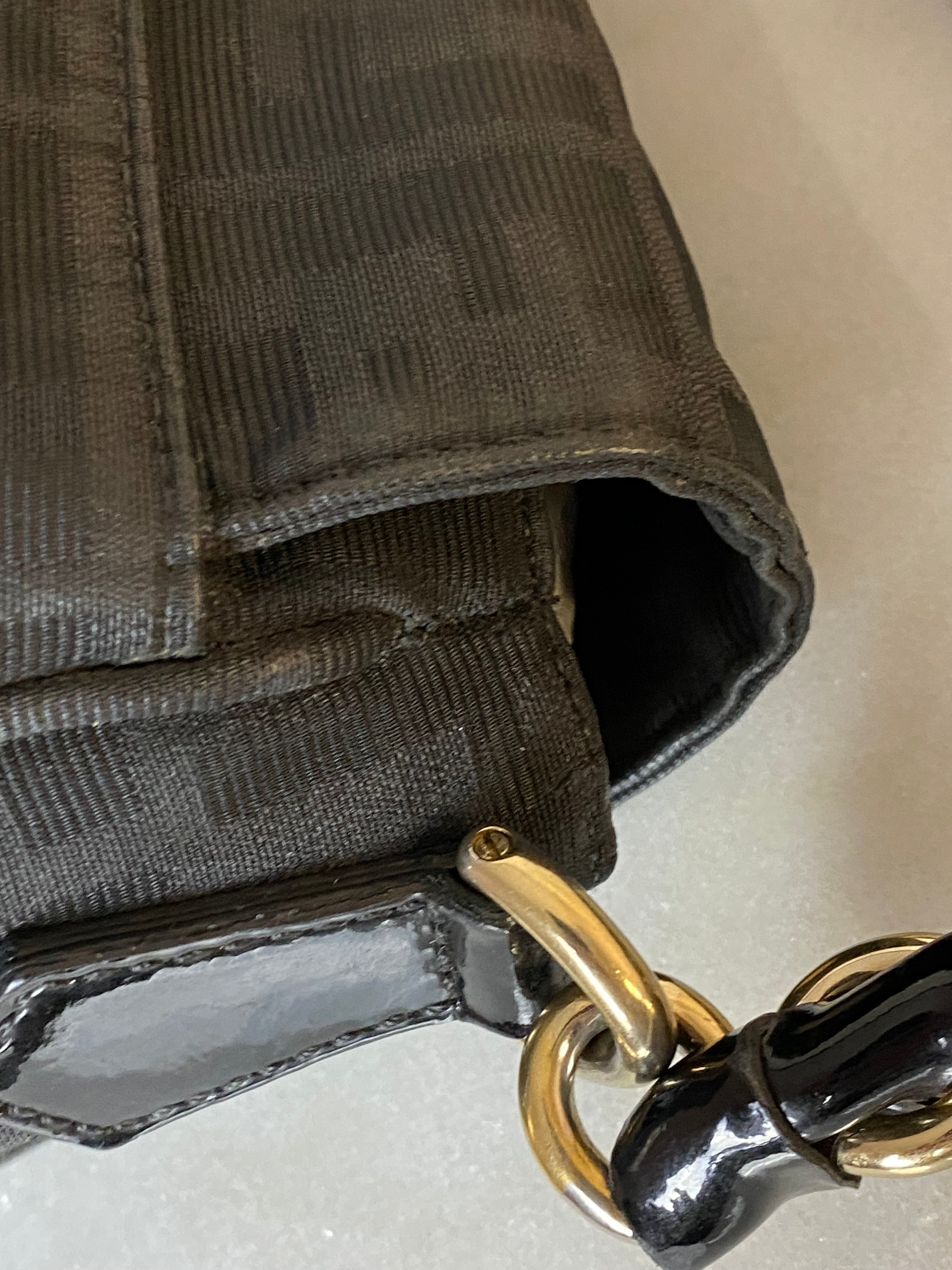 Fendi Black Mia FF Fabric Shoulder Bag-handbag-Fendi-The Closet Egypt