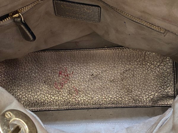 Christian Dior Metallic Gold Lady Dior Cannage Medium Bag-handbag-Christian Dior-The Closet Egypt