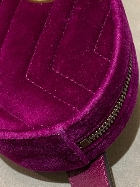 Gucci Violet Velvet GG Marmont Mini Belt Bag-Belt Bag-Gucci-The Closet Egypt