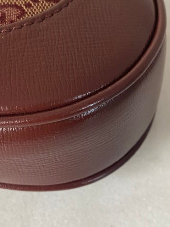 Gucci Burgundy GG Supreme Jackie 1961 Small Shoulder Bag-handbag-Gucci-The Closet Egypt