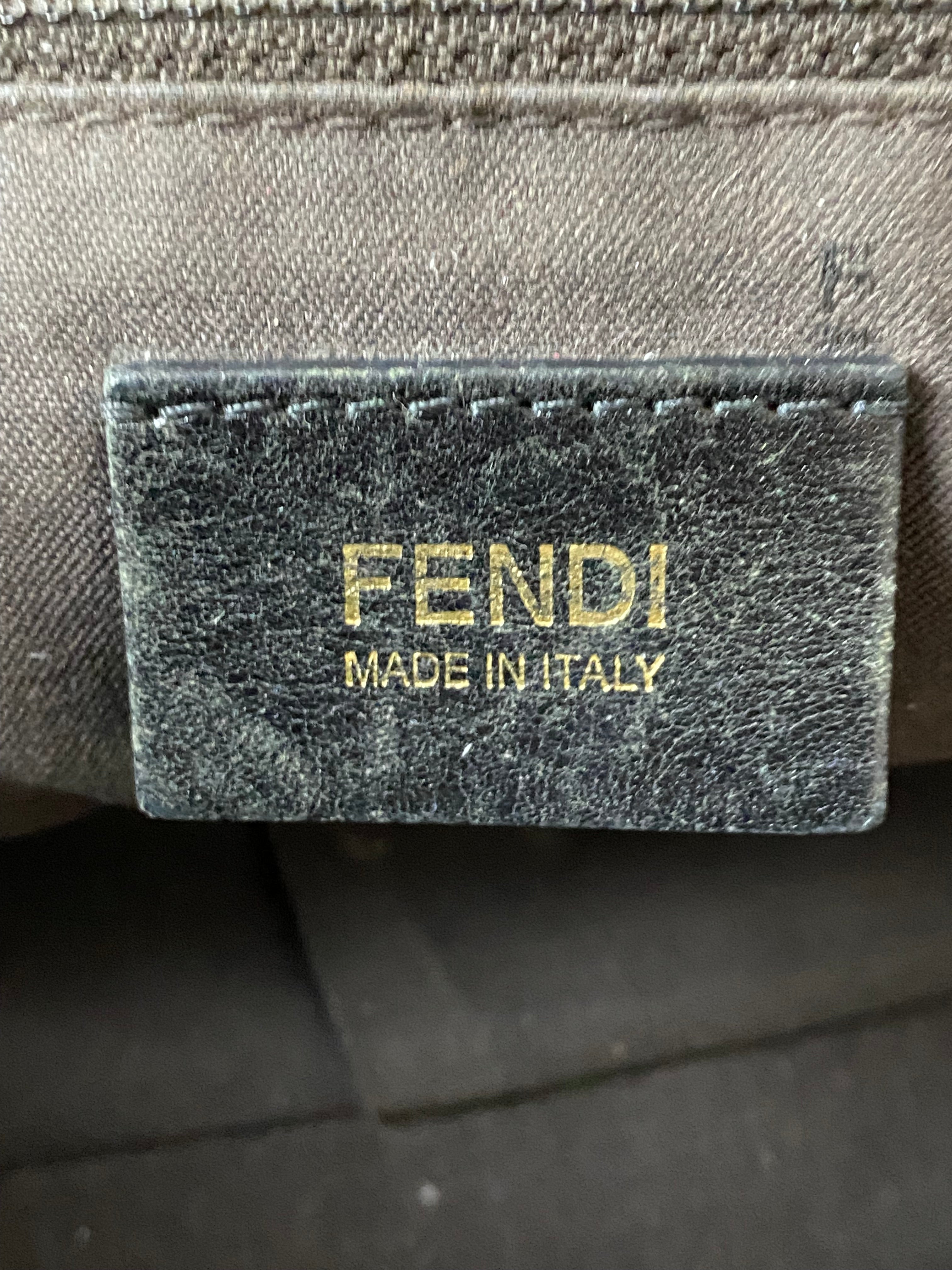 Fendi Black Mia FF Fabric Shoulder Bag-handbag-Fendi-The Closet Egypt