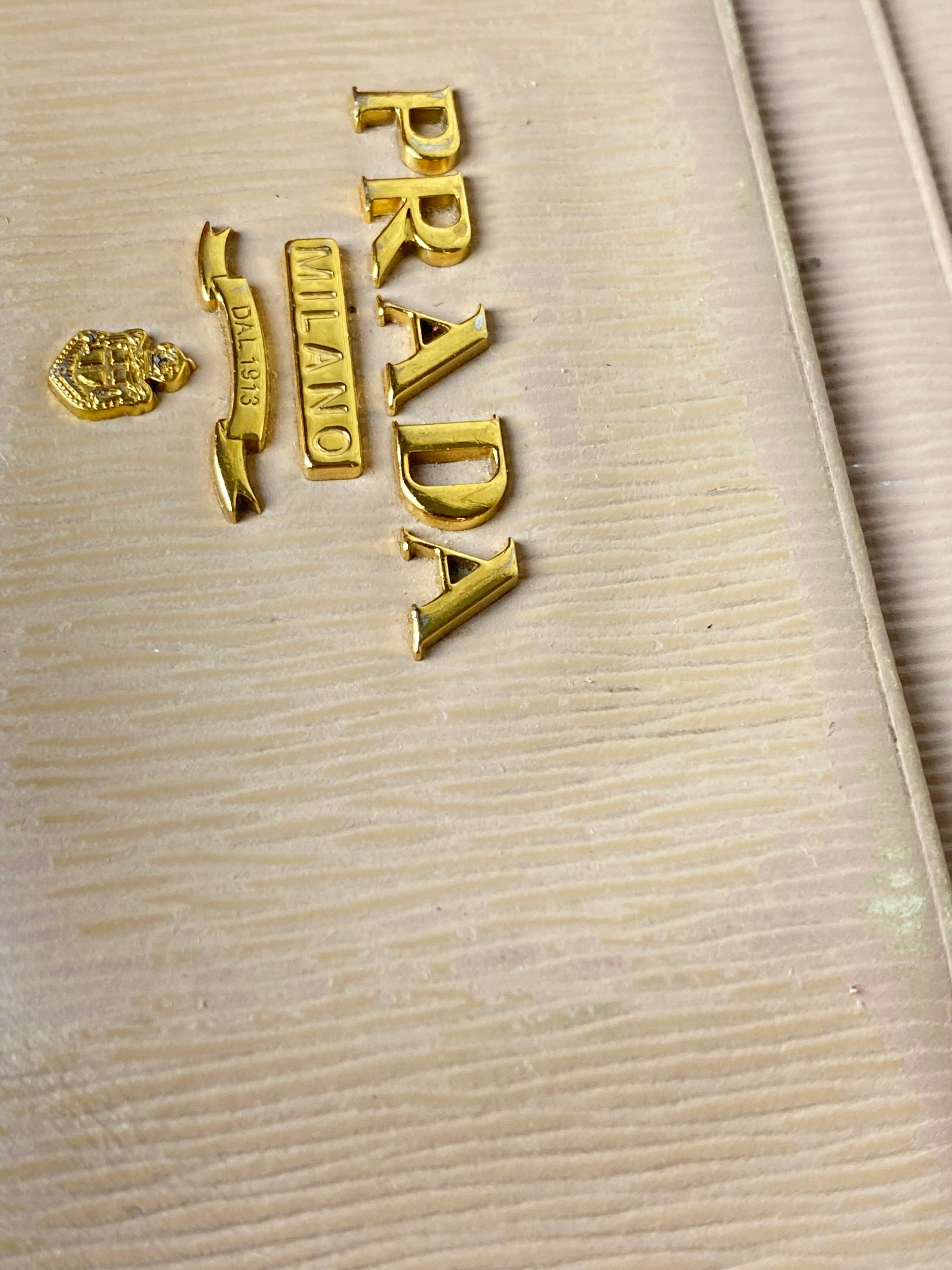 Prada Beige Card Holder-Card Holder-Prada-The Closet Egypt