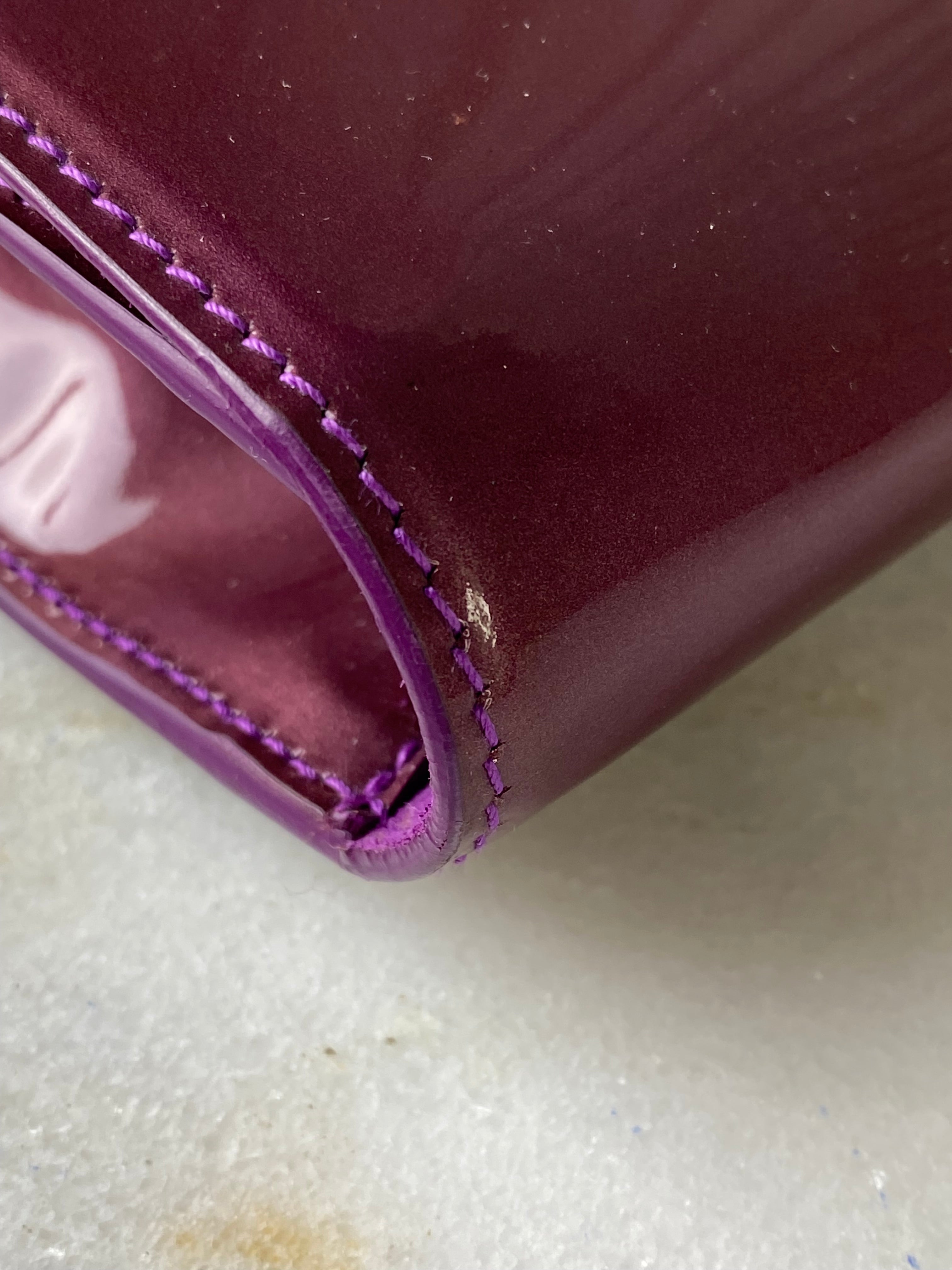 YSL Burgundy Belle De Jour Vernis Pouch