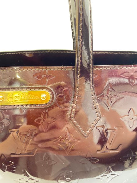 Louis Vuitton Burgundy Monogram Vernis Wilshire Tote Bag-handbag-Louis Vuitton-The Closet Egypt