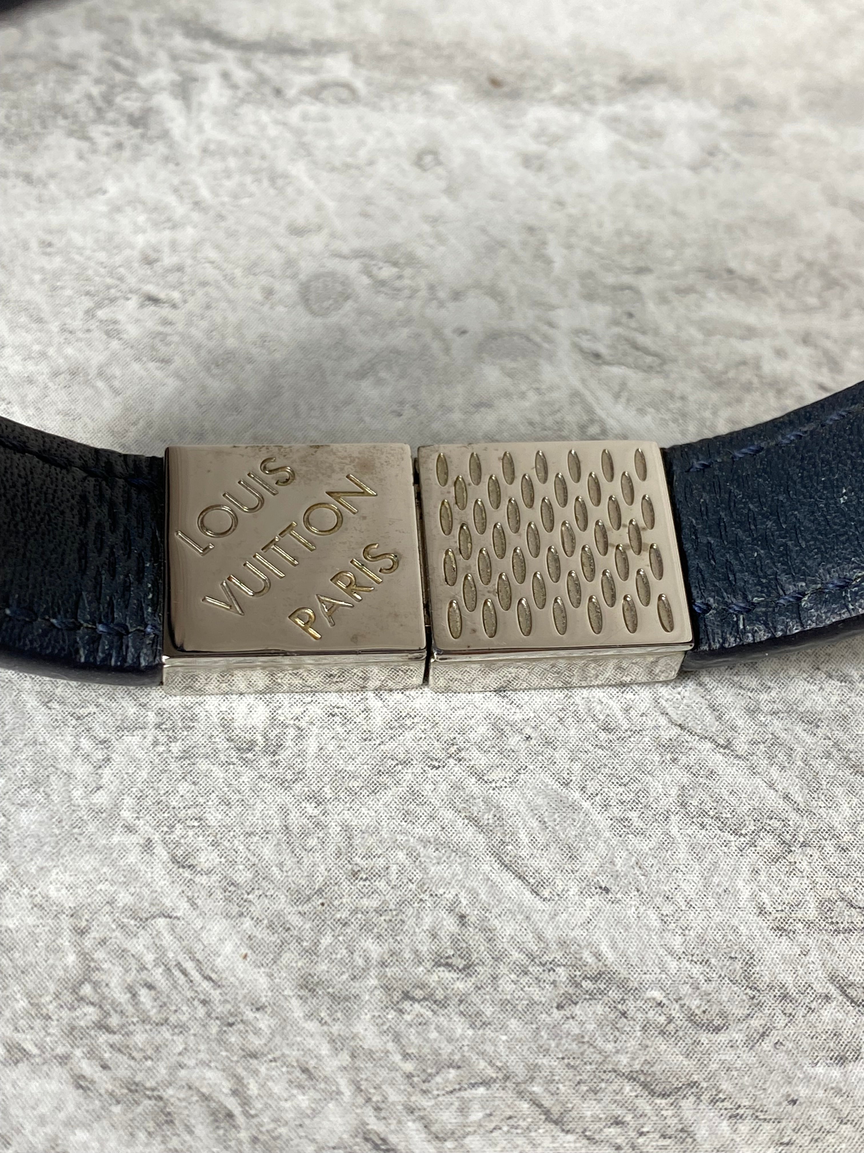 Louis Vuitton Damier Navy Cobalt Pull It Reversible Bracelet-Bracelet-Louis Vuitton-The Closet Egypt