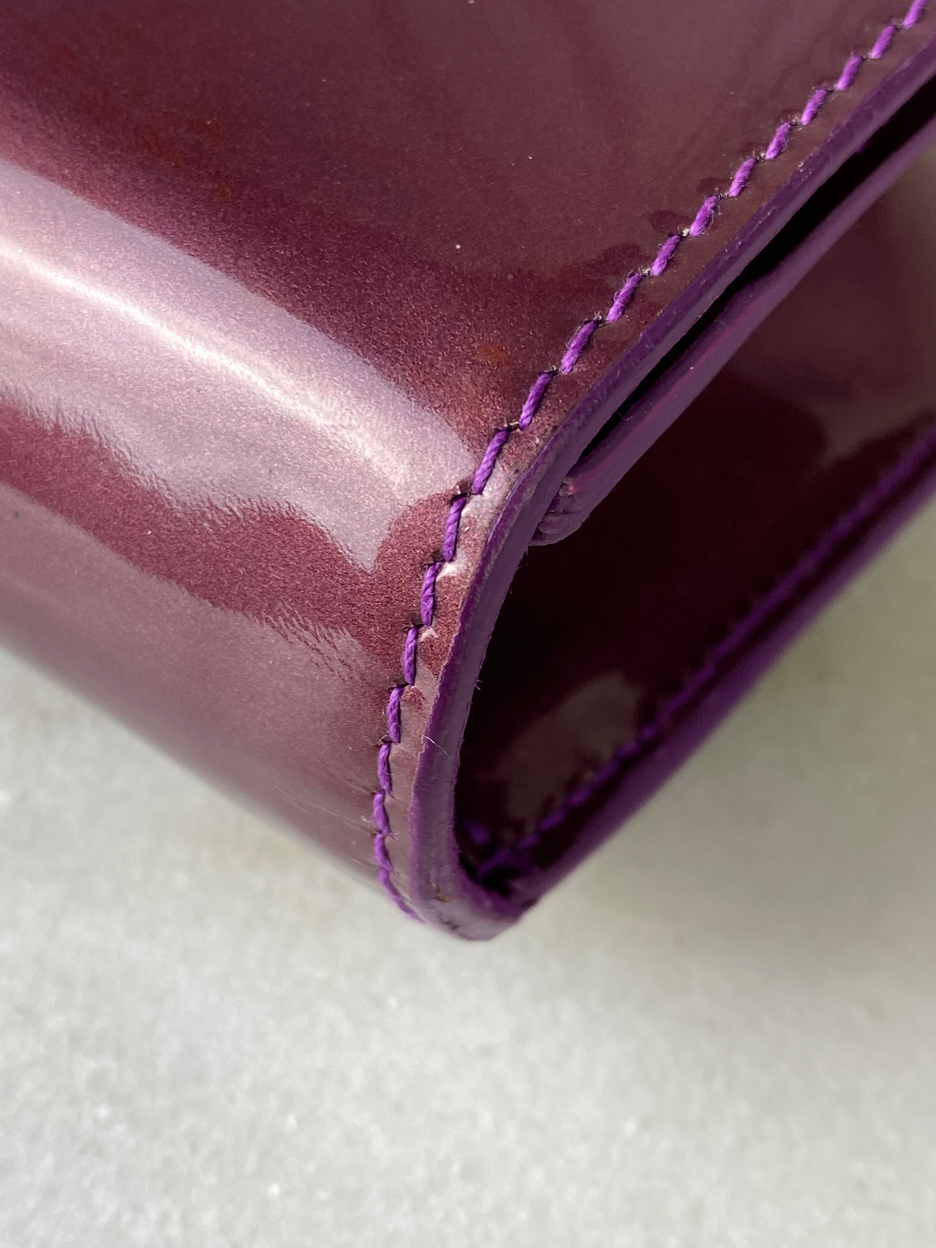 YSL Burgundy Belle De Jour Vernis Pouch