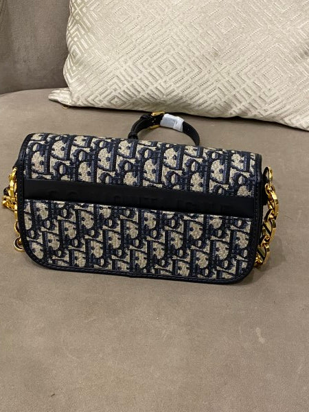 Christian Dior Navy Blue 30 Montaigne Avenue Oblique Bag-handbag-Christian Dior-The Closet Egypt