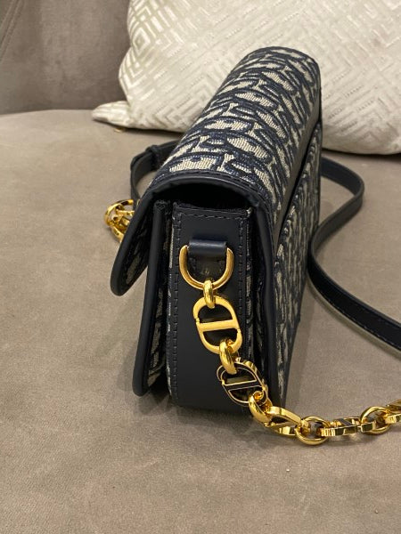 Christian Dior Navy Blue 30 Montaigne Avenue Oblique Bag-handbag-Christian Dior-The Closet Egypt