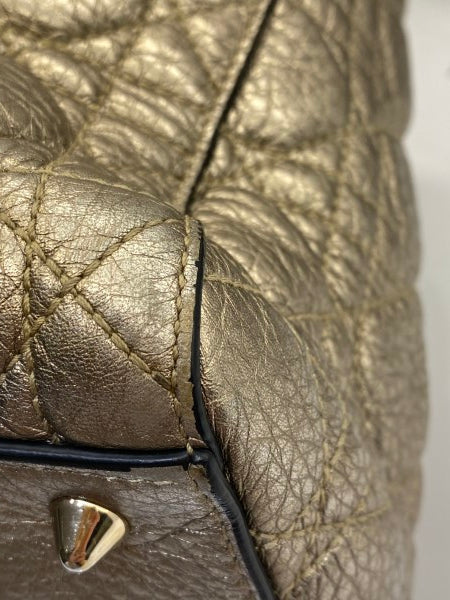 Christian Dior Metallic Gold Lady Dior Cannage Medium Bag-handbag-Christian Dior-The Closet Egypt