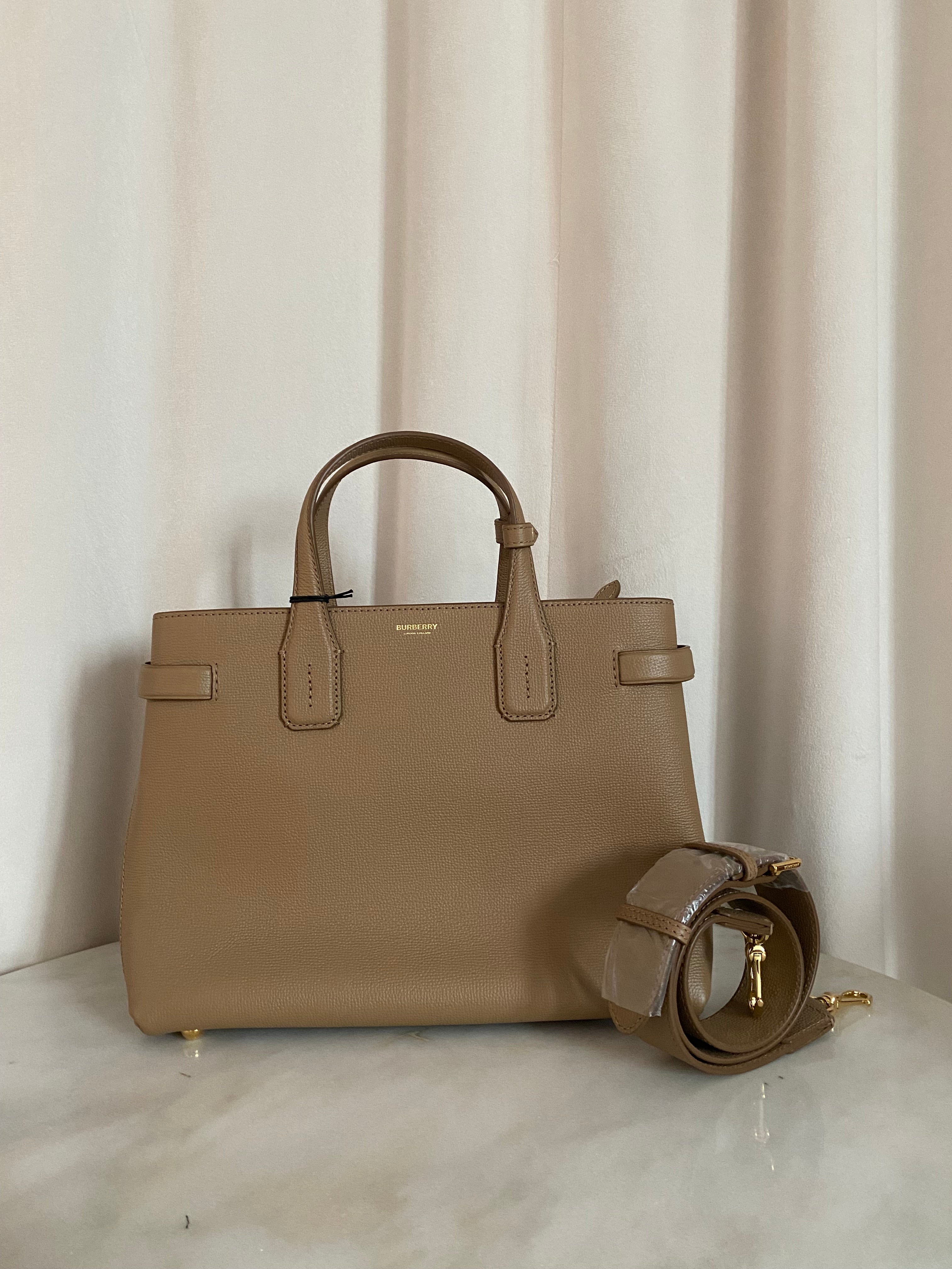 Burberry Beige Banner Medium Tote Bag