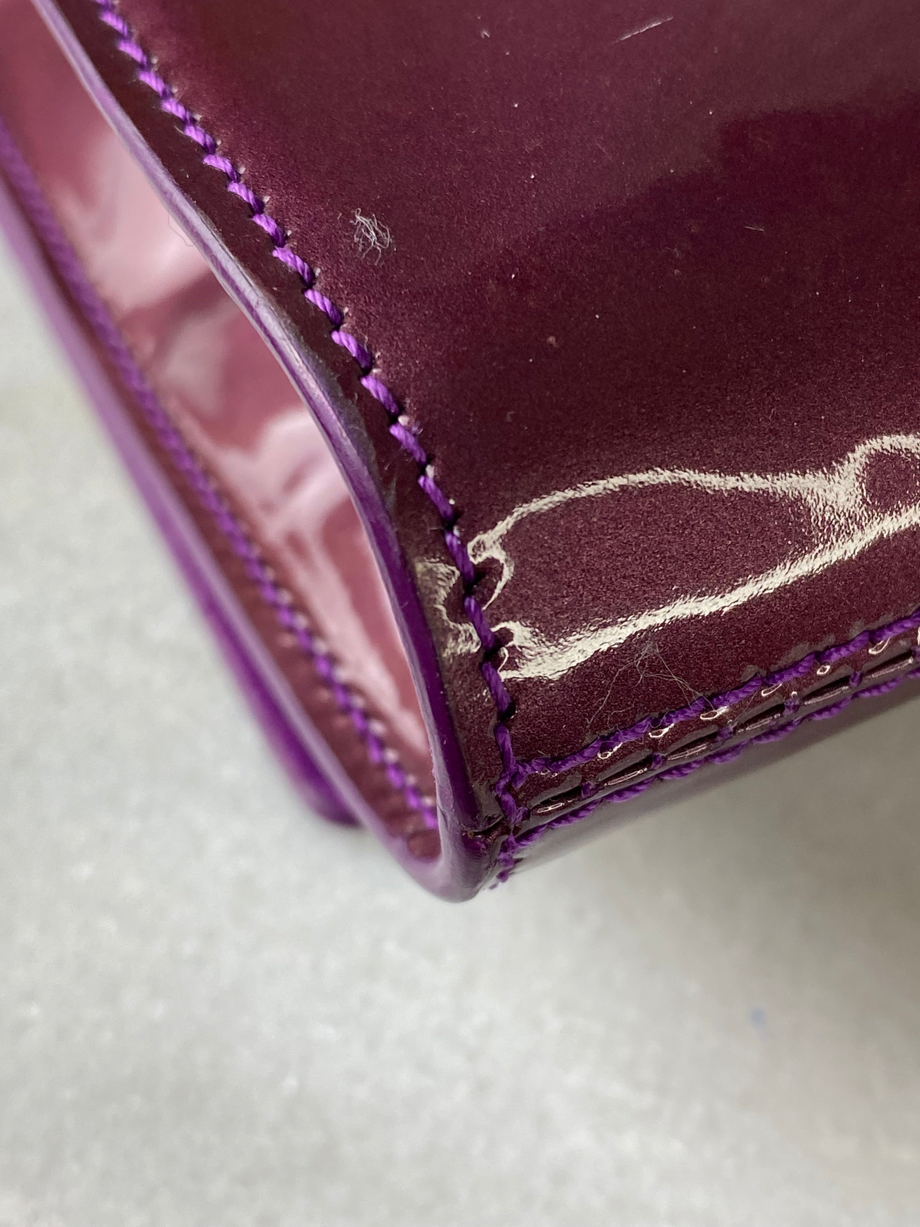 YSL Burgundy Belle De Jour Vernis Pouch