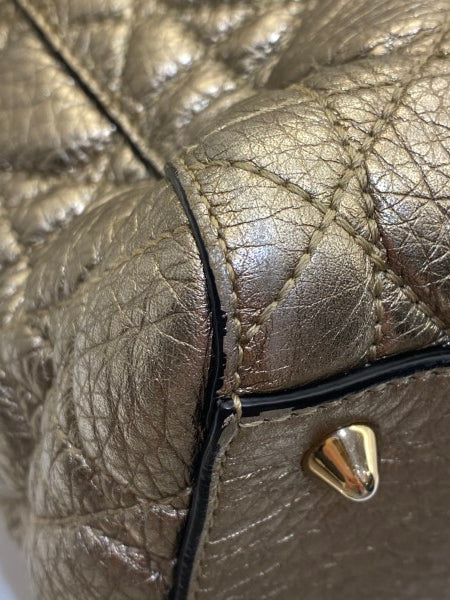 Christian Dior Metallic Gold Lady Dior Cannage Medium Bag-handbag-Christian Dior-The Closet Egypt