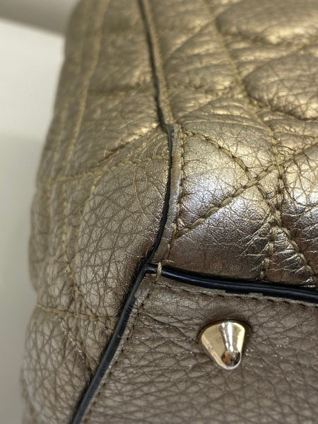 Christian Dior Metallic Gold Lady Dior Cannage Medium Bag-handbag-Christian Dior-The Closet Egypt