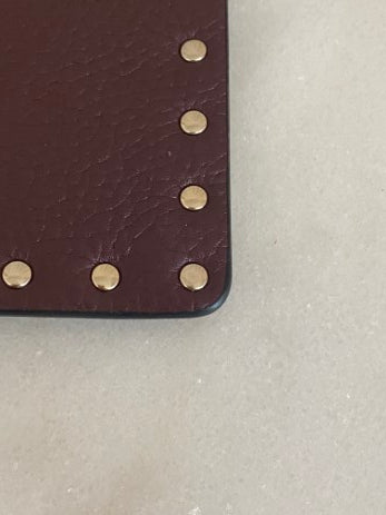 Valentino Burgundy Envelope Studded Clutch-Clutch-Valentino-The Closet Egypt