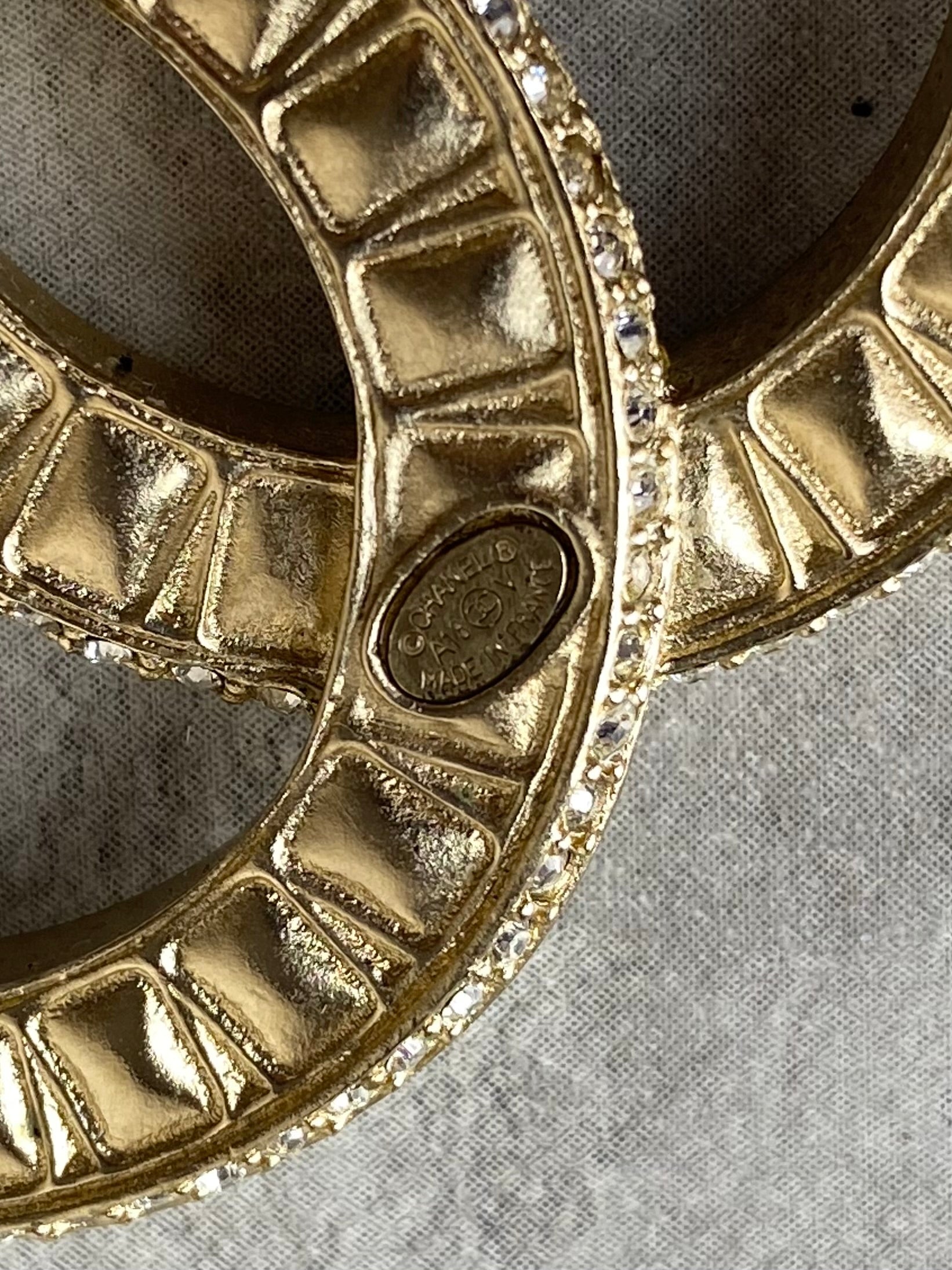 Chanel Gold CC Crystal Brooch-Brooch-Chanel-The Closet Egypt