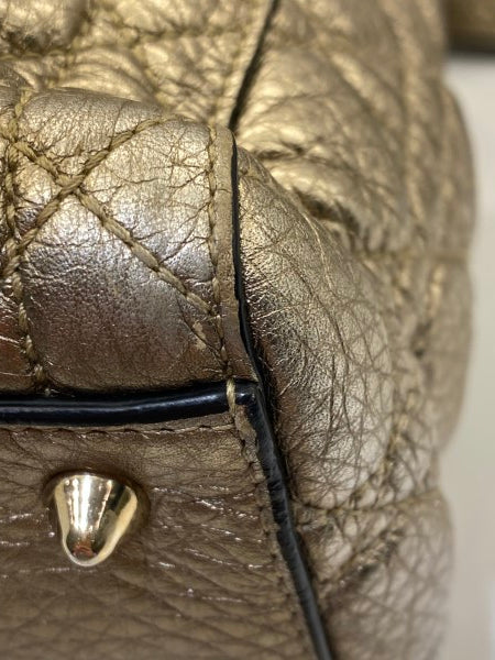 Christian Dior Metallic Gold Lady Dior Cannage Medium Bag-handbag-Christian Dior-The Closet Egypt