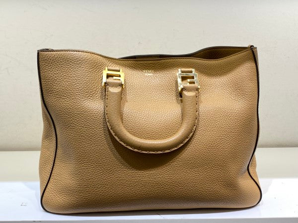 Fendi Beige 2 Way Tote Medium Bag-handbag-Fendi-The Closet Egypt