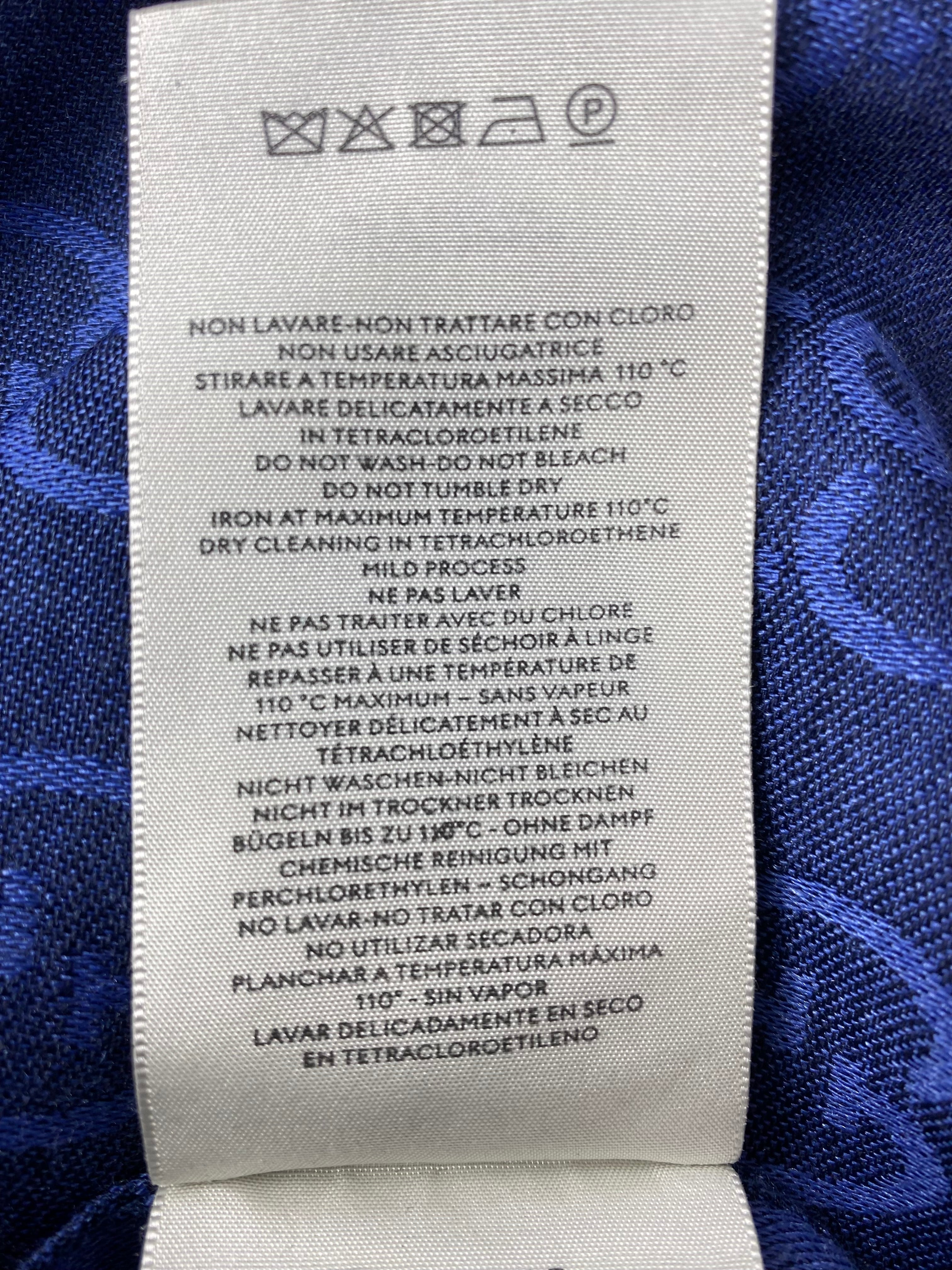 Gucci Blue GG Wool Silk Rectangle Scarf-Scarf-Gucci-The Closet Egypt