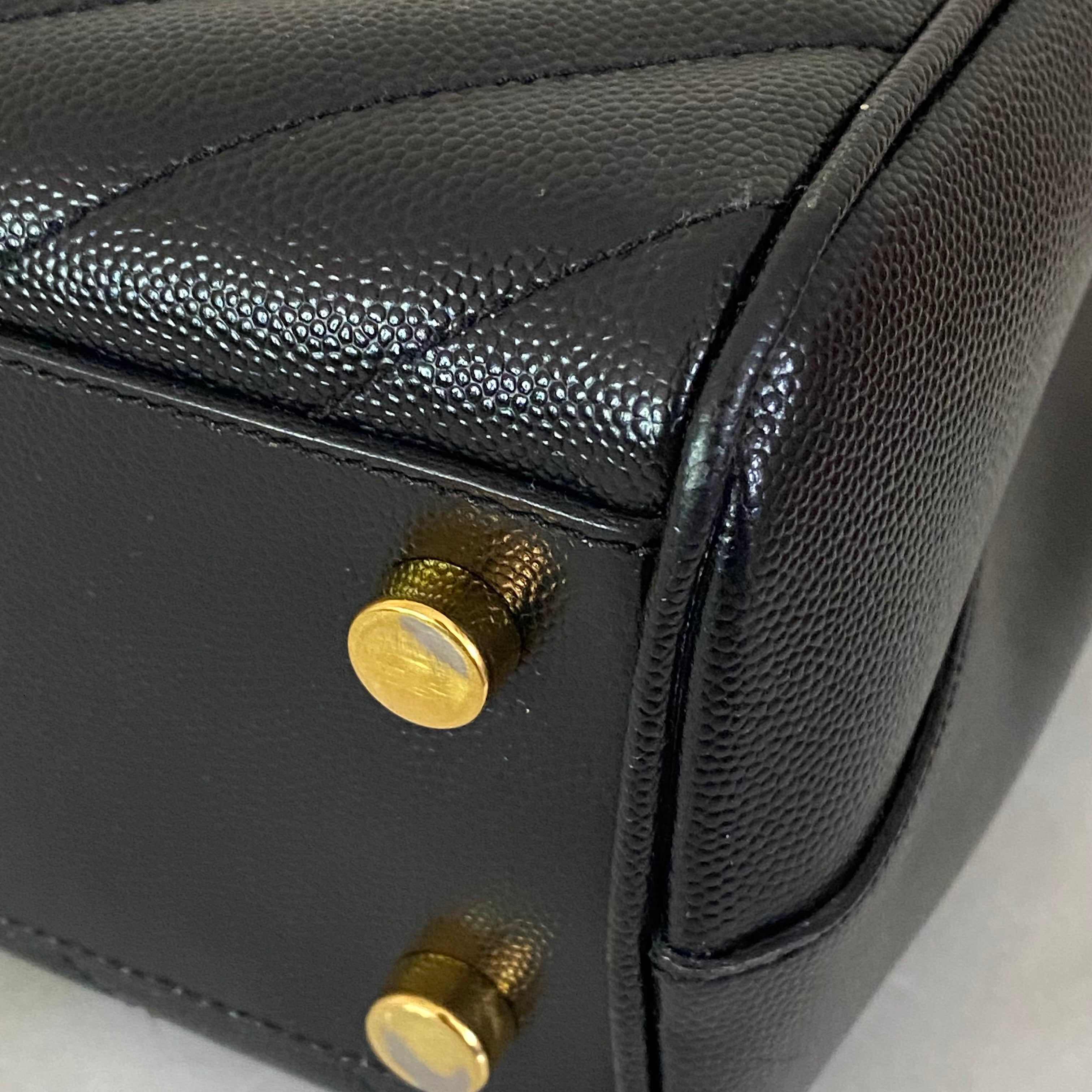 YSL Black Monogram Shopping Bag-handbag-YSL-The Closet Egypt