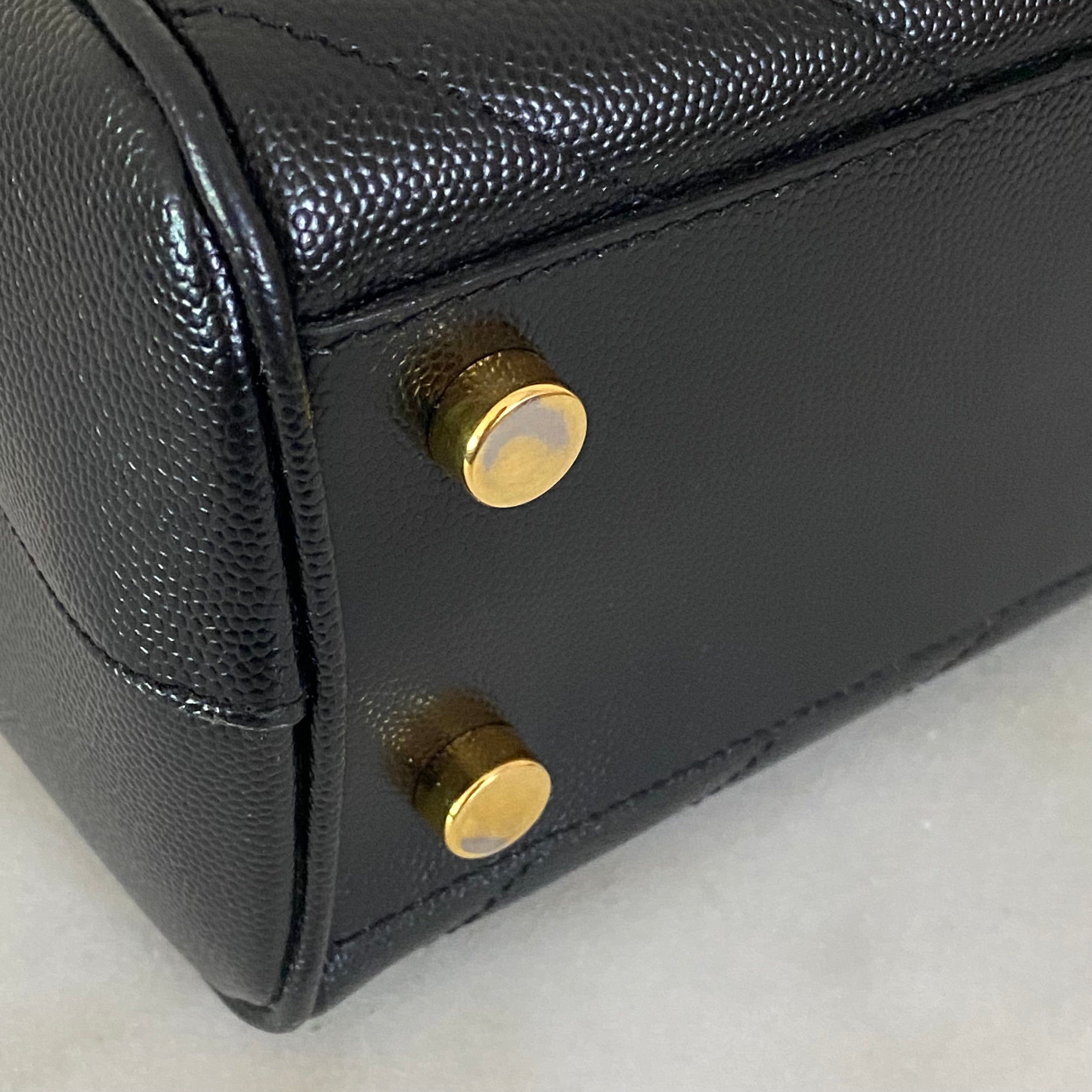 YSL Black Monogram Shopping Bag-handbag-YSL-The Closet Egypt