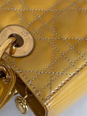 Christian Dior Yellow Lady Dior Medium Bag-handbag-Christian Dior-The Closet Egypt