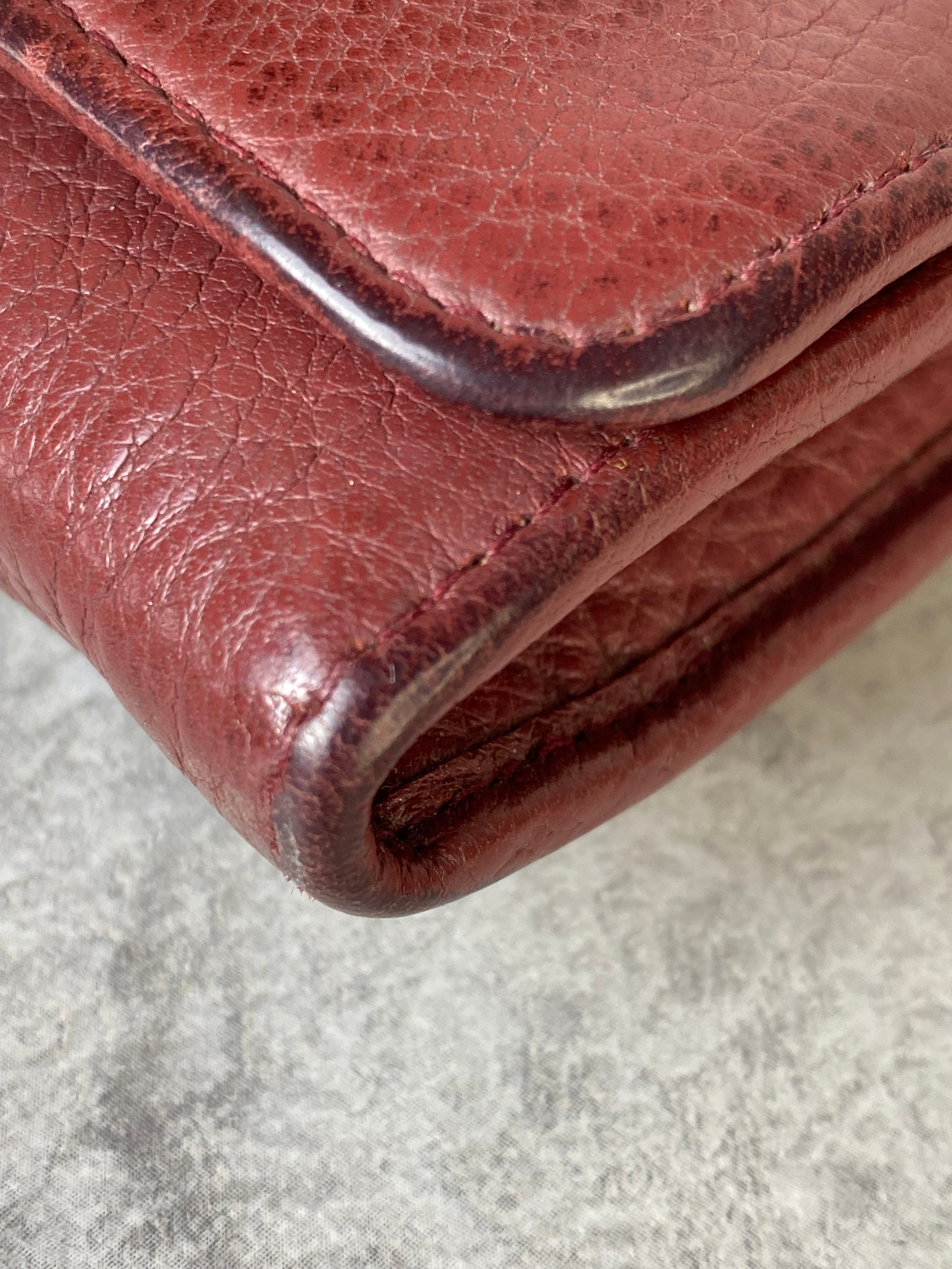 Prada Burgundy Long Wallet-wallet-Prada-The Closet Egypt