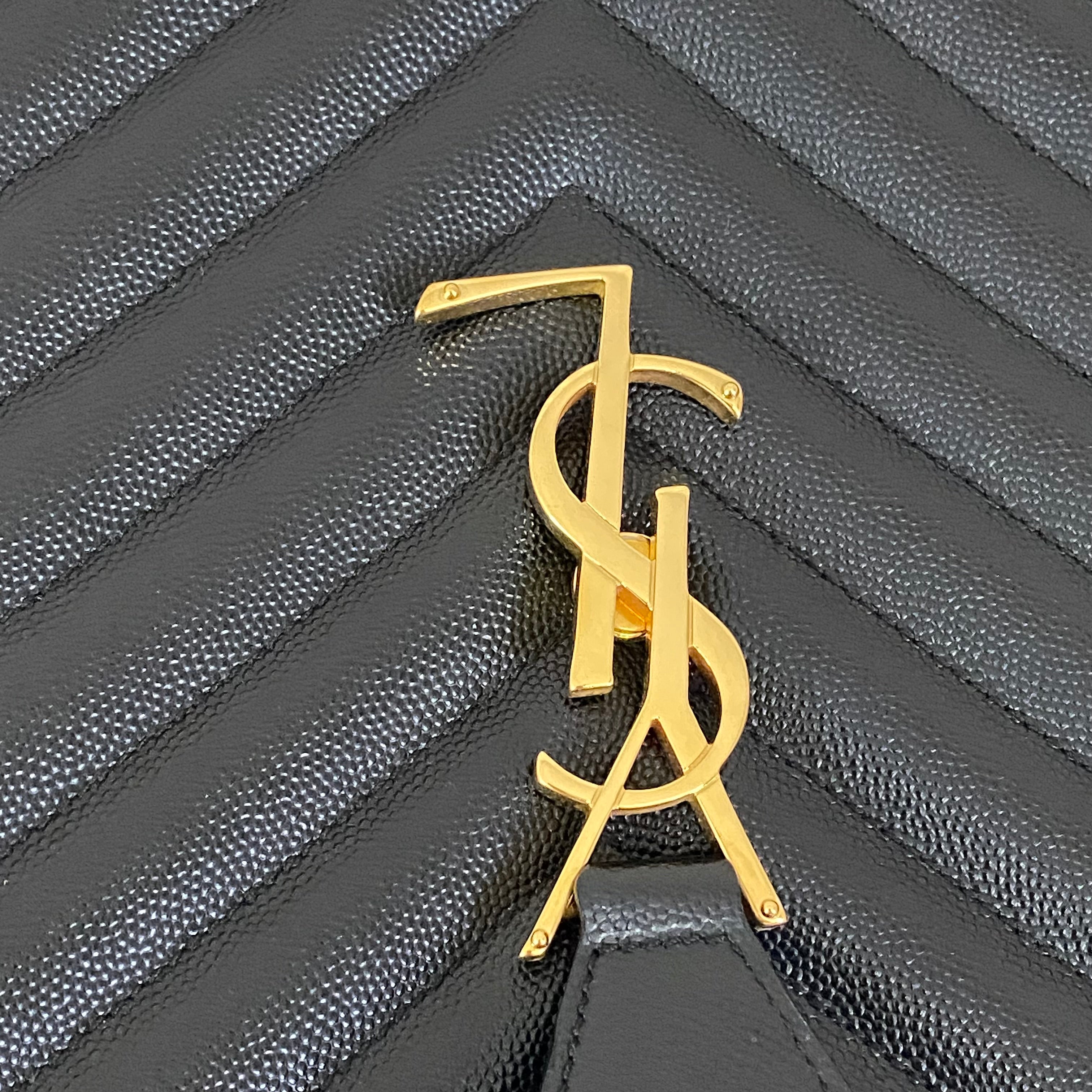 YSL Black Monogram Shopping Bag-handbag-YSL-The Closet Egypt