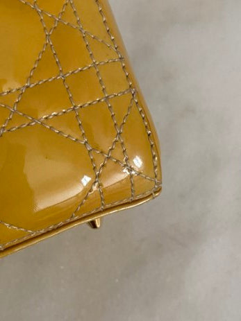 Christian Dior Yellow Lady Dior Medium Bag-handbag-Christian Dior-The Closet Egypt