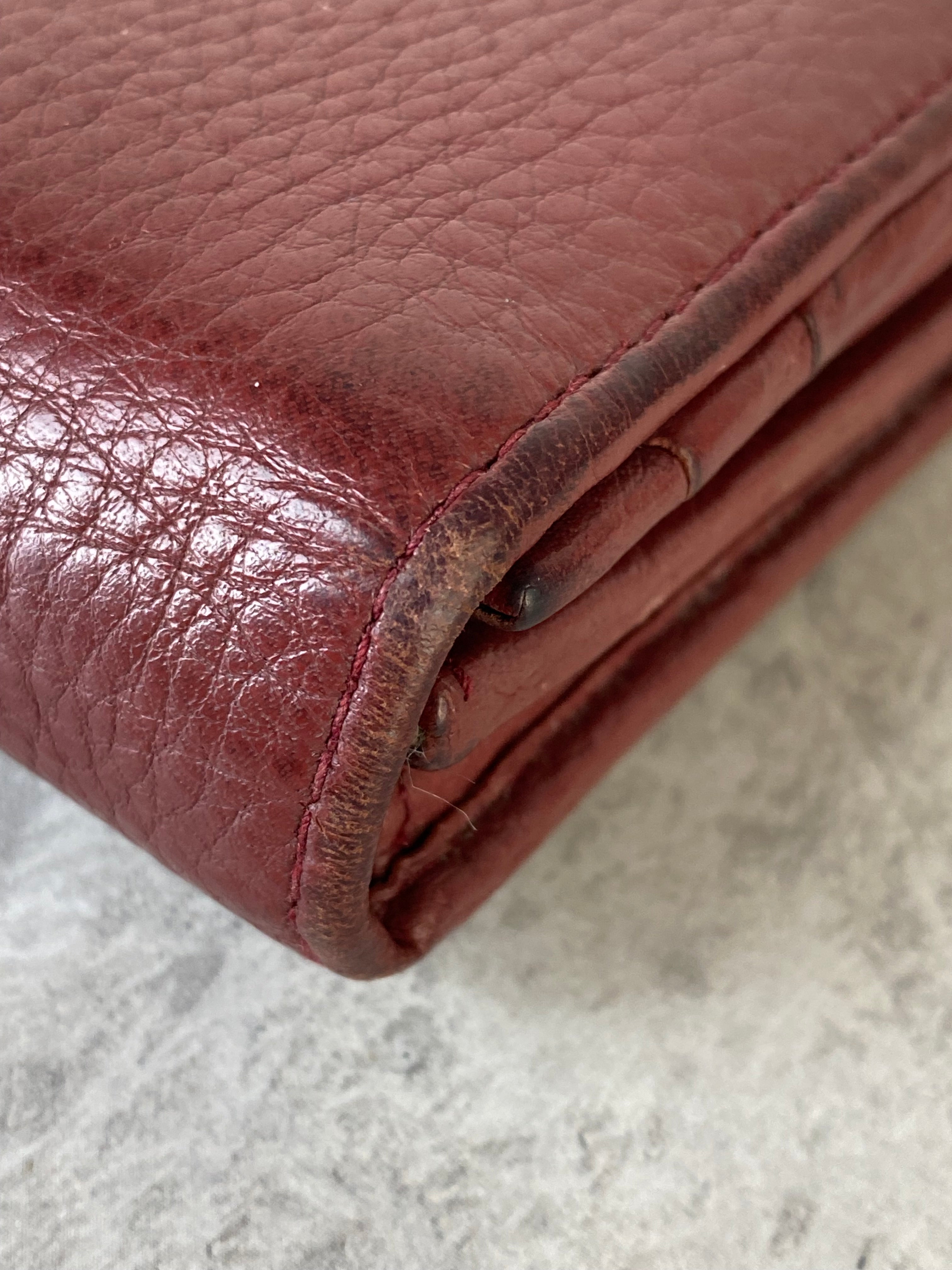 Prada Burgundy Long Wallet-wallet-Prada-The Closet Egypt