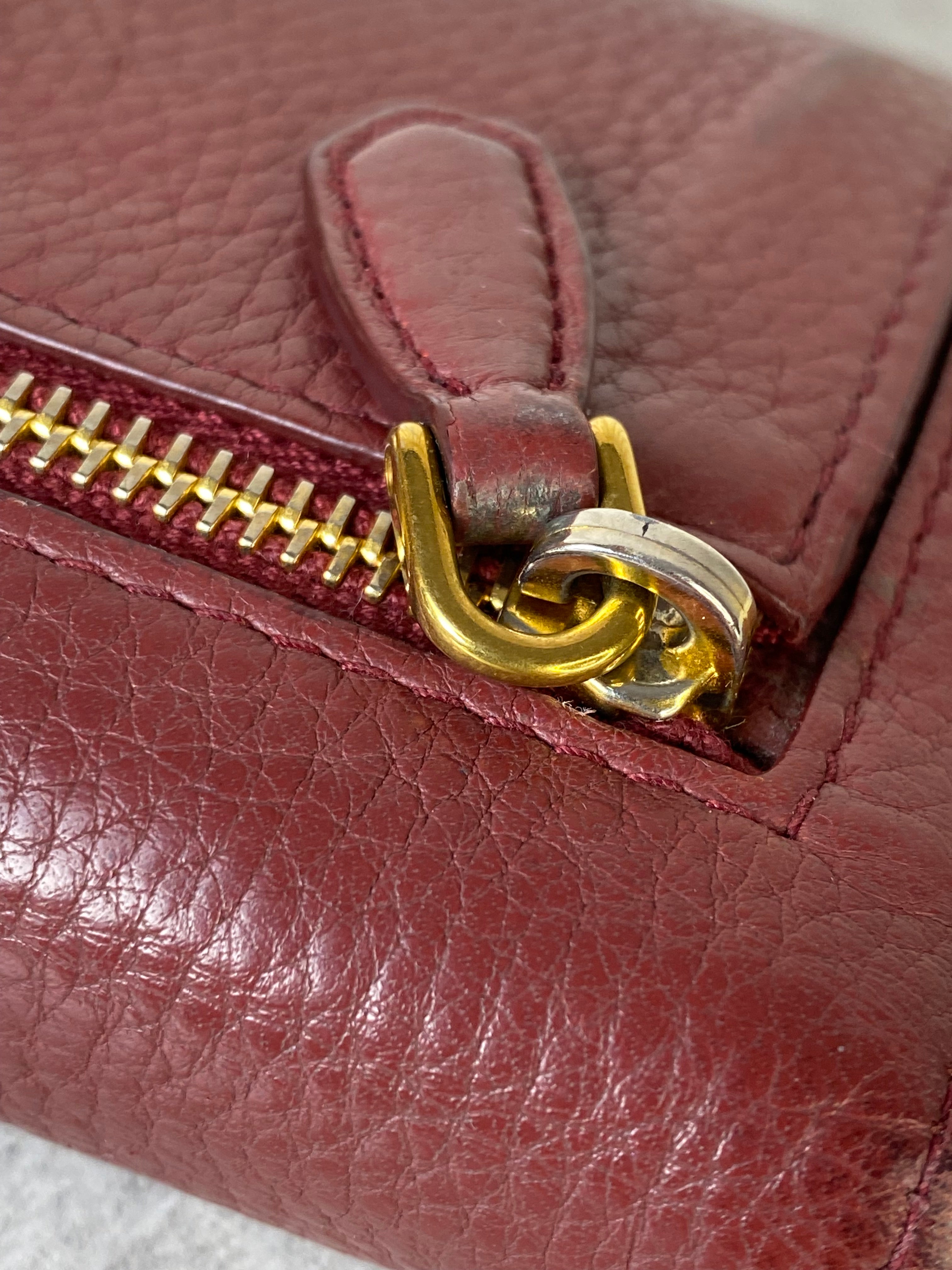 Prada Burgundy Long Wallet-wallet-Prada-The Closet Egypt