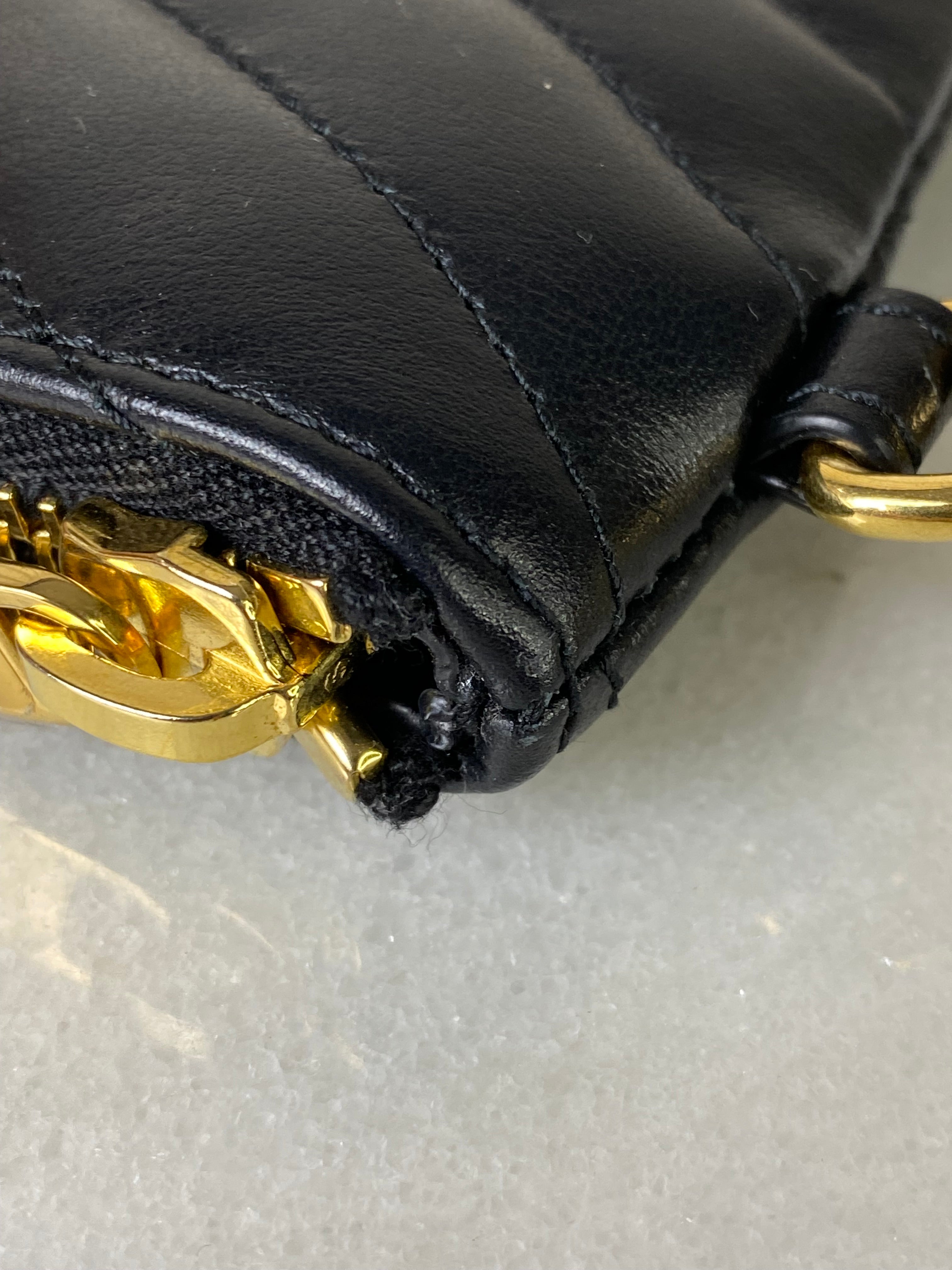 YSL Black Cassandre Classic Tablet Clutch