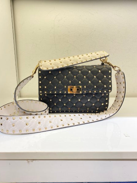 Valentino Black Spike Rockstud Tote Bag-handbag-Valentino-The Closet Egypt
