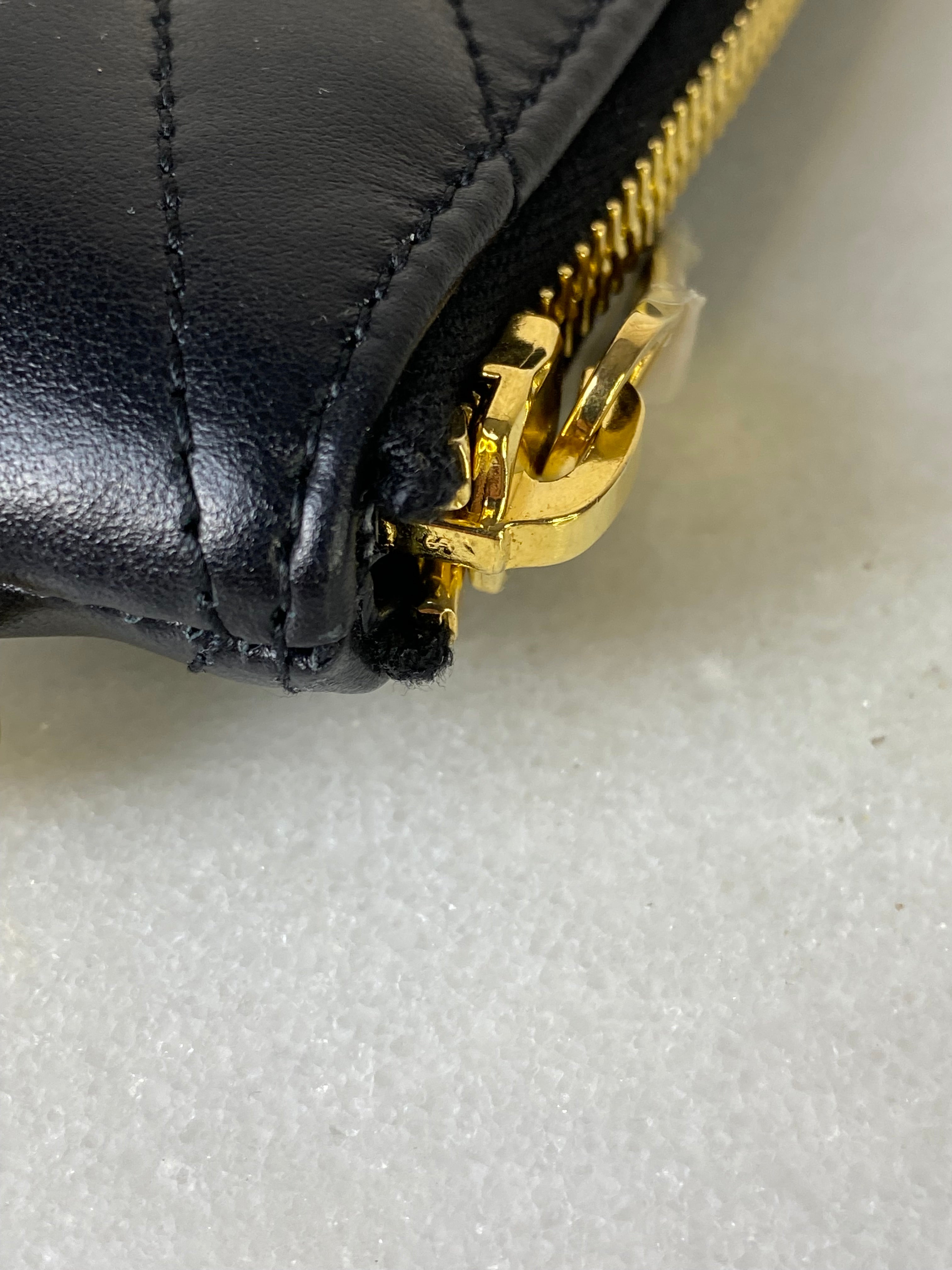 YSL Black Cassandre Classic Tablet Clutch