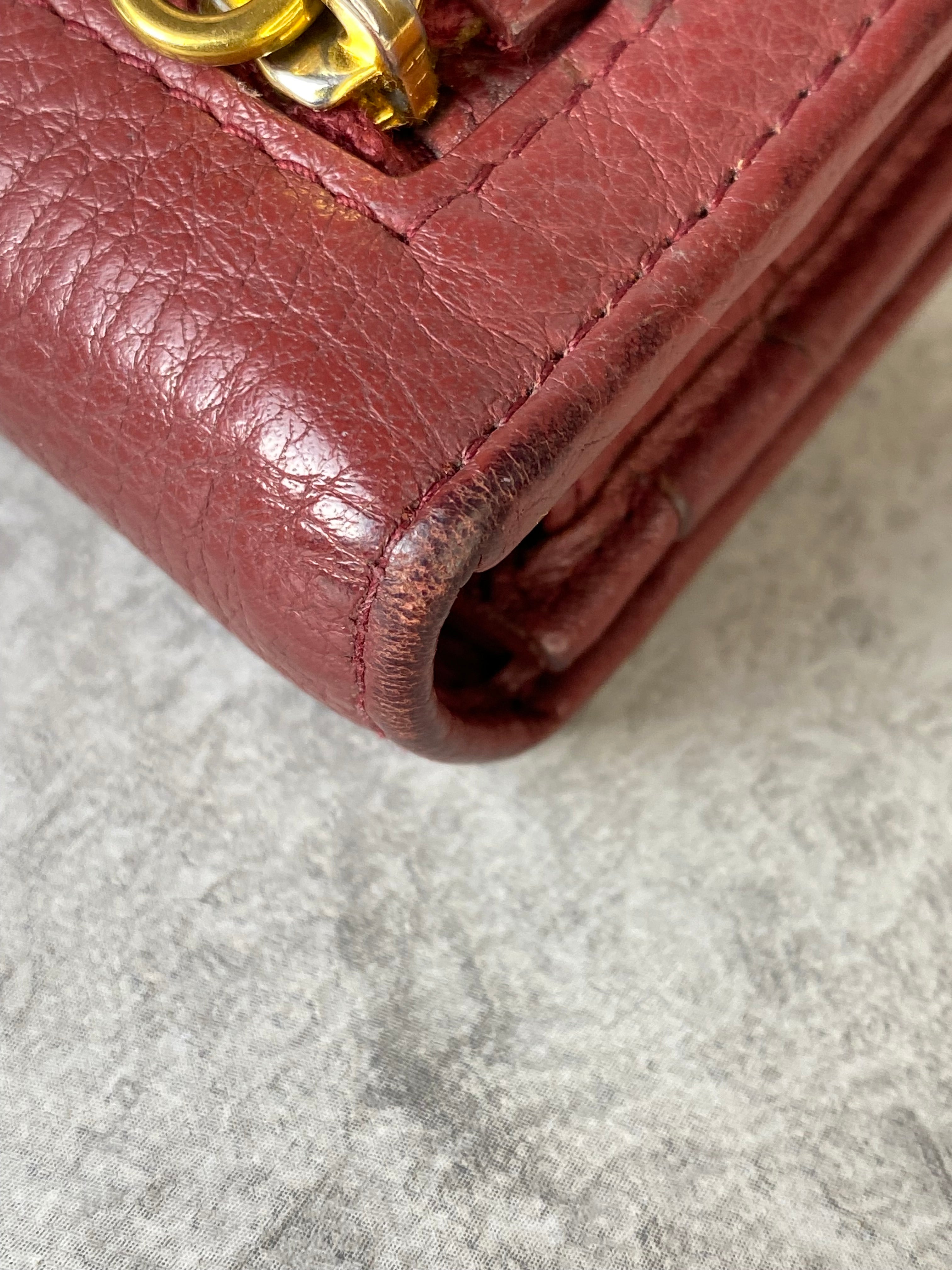Prada Burgundy Long Wallet-wallet-Prada-The Closet Egypt