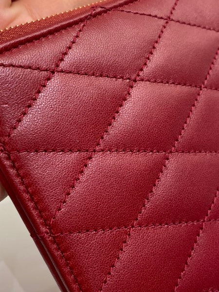 YSL Red Sade Zip Pouch-Pouch-YSL-The Closet Egypt