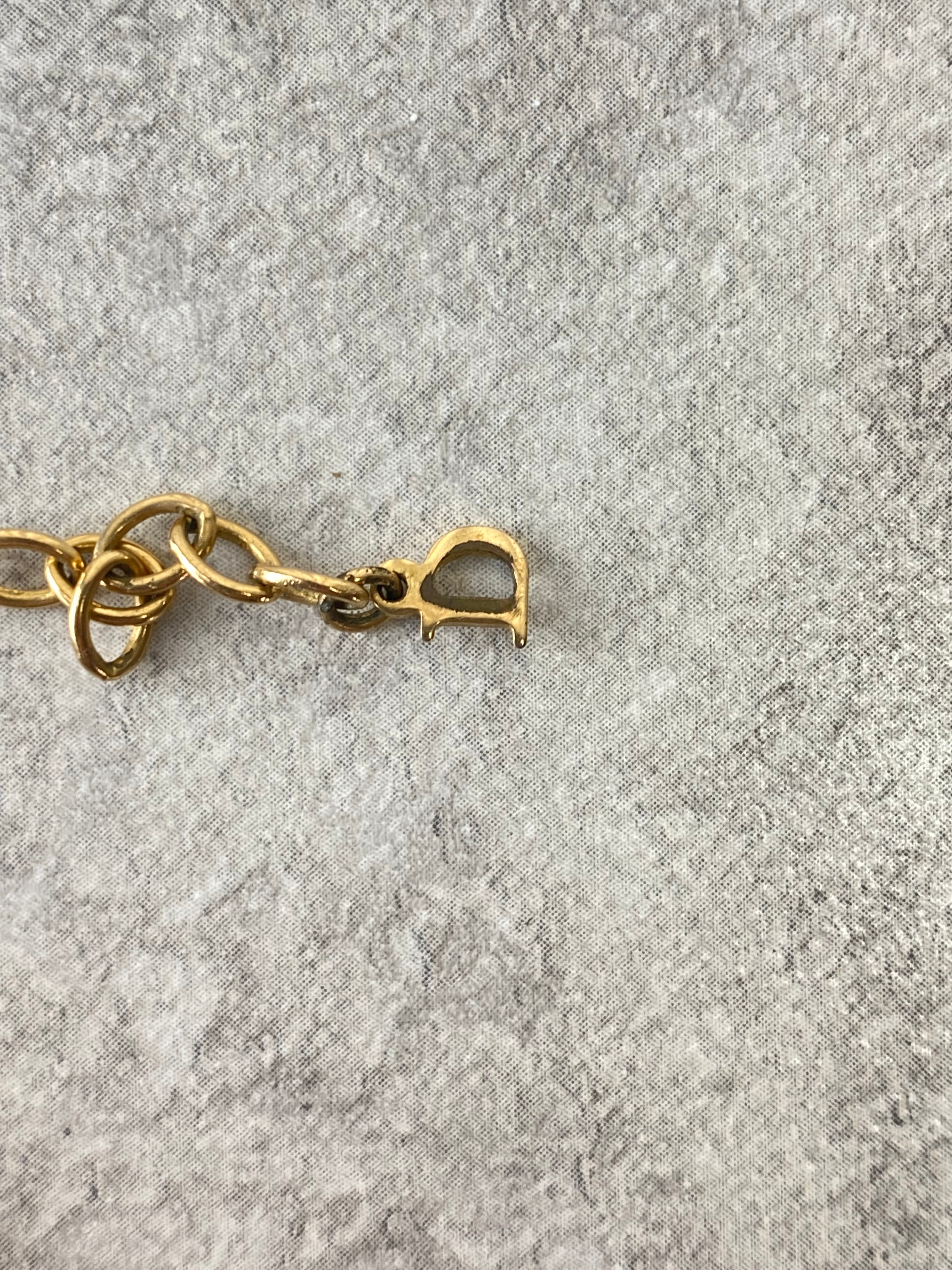 Christian Dior Gold with Litters Necklace-Necklaces-Christian Dior-The Closet Egypt
