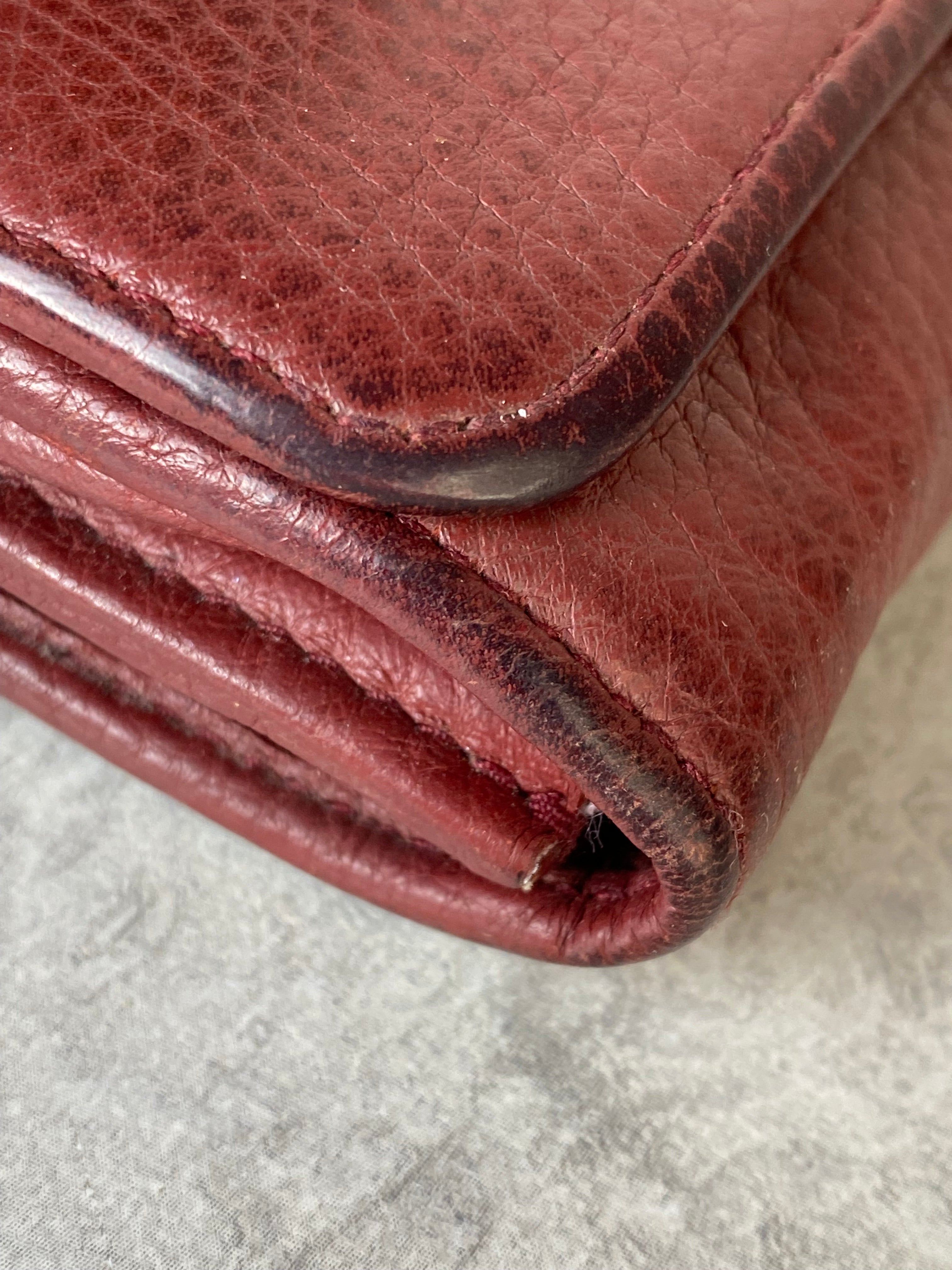 Prada Burgundy Long Wallet-wallet-Prada-The Closet Egypt