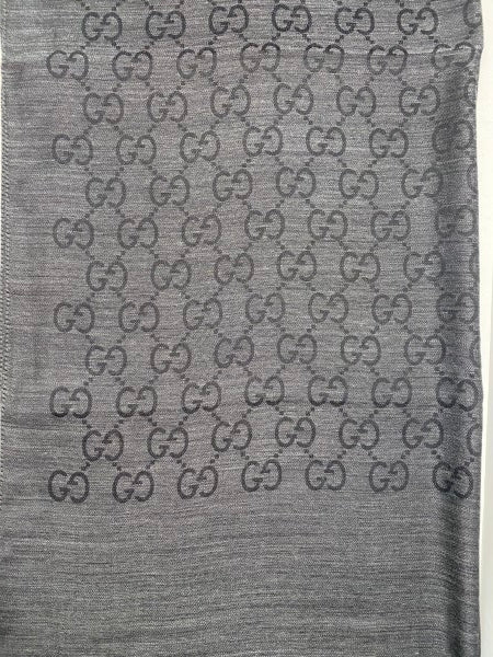 Gucci Dark Grey GG Scarf-Scarf-Gucci-The Closet Egypt