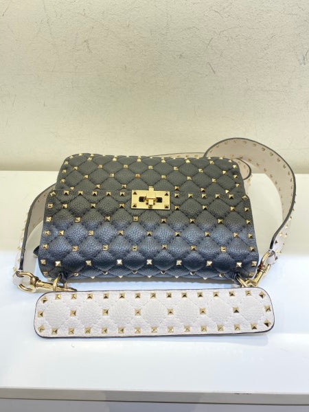 Valentino Black Spike Rockstud Tote Bag-handbag-Valentino-The Closet Egypt