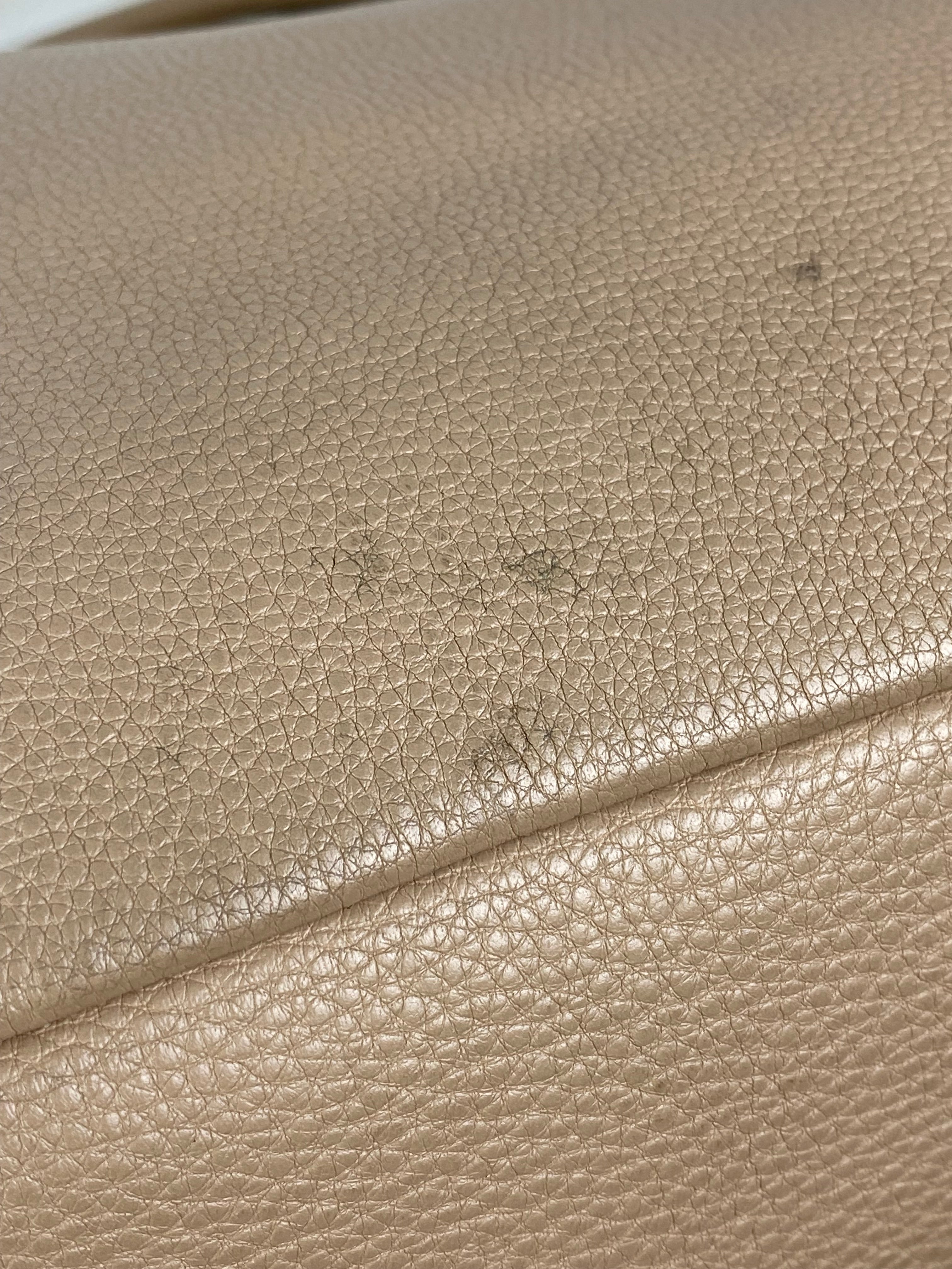 Prada Beige Vitello Daino Tote Bag W/ Strap