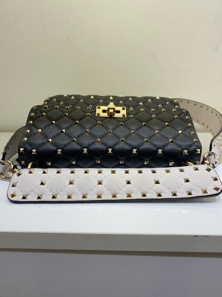Valentino Black Spike Rockstud Tote Bag-handbag-Valentino-The Closet Egypt