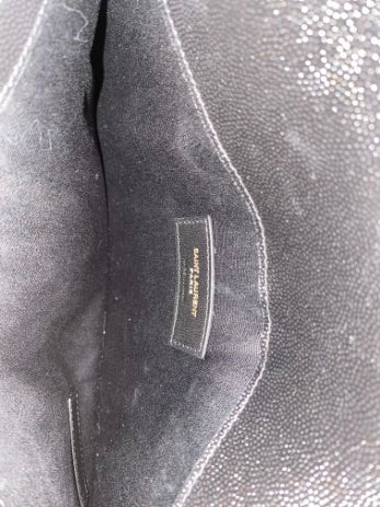 YSL Black Uptown Clutch-Clutch-YSL-The Closet Egypt