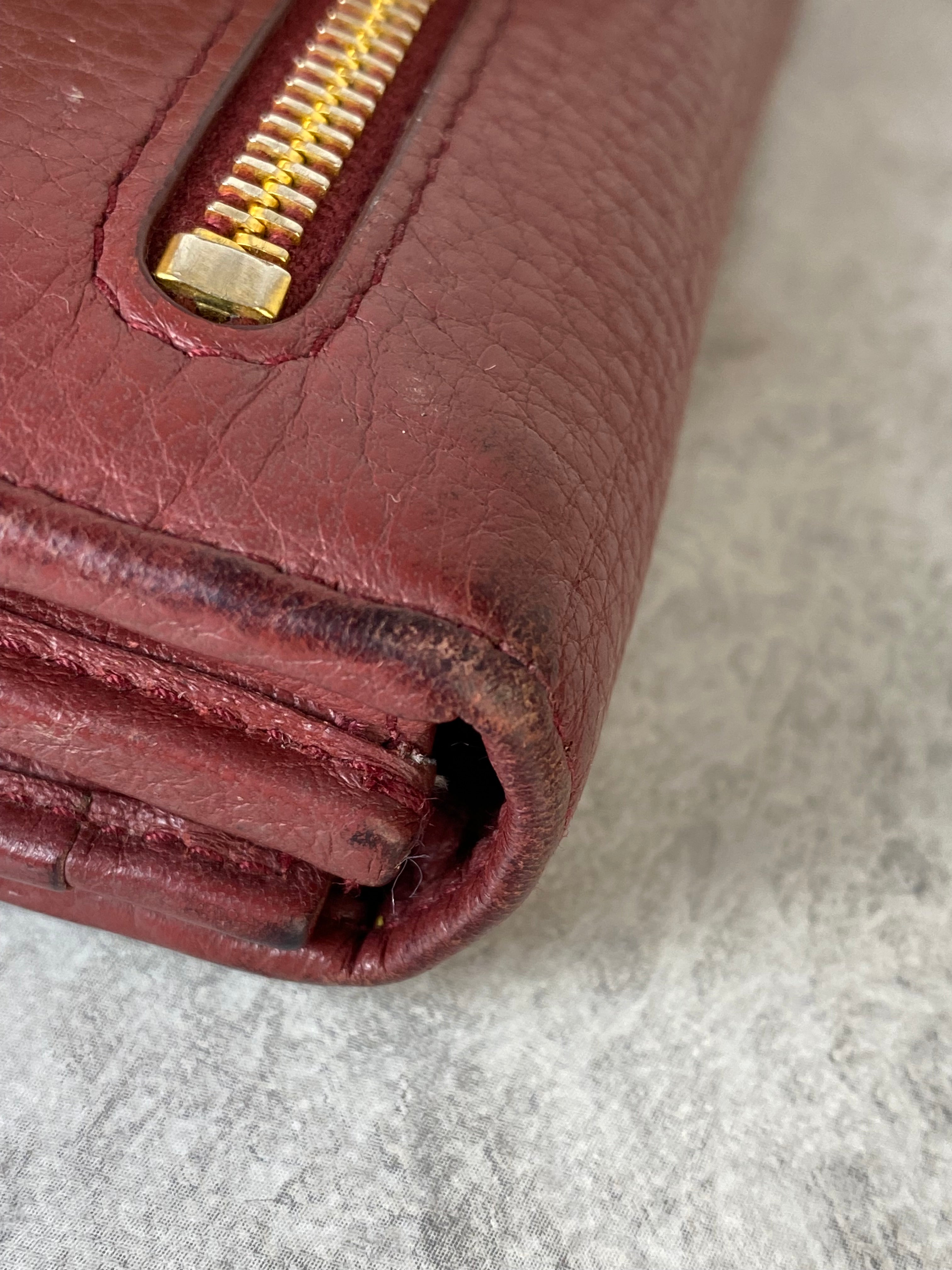 Prada Burgundy Long Wallet-wallet-Prada-The Closet Egypt