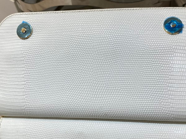 Dolce & Gabbana White Iguana Print Crystal Sicily Medium Bag-handbag-Dolce & Gabbana-The Closet Egypt