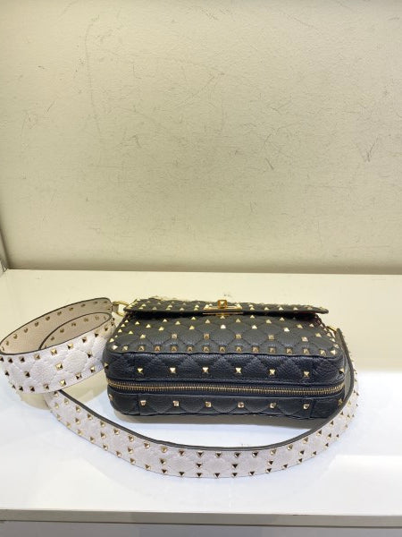 Valentino Black Spike Rockstud Tote Bag-handbag-Valentino-The Closet Egypt